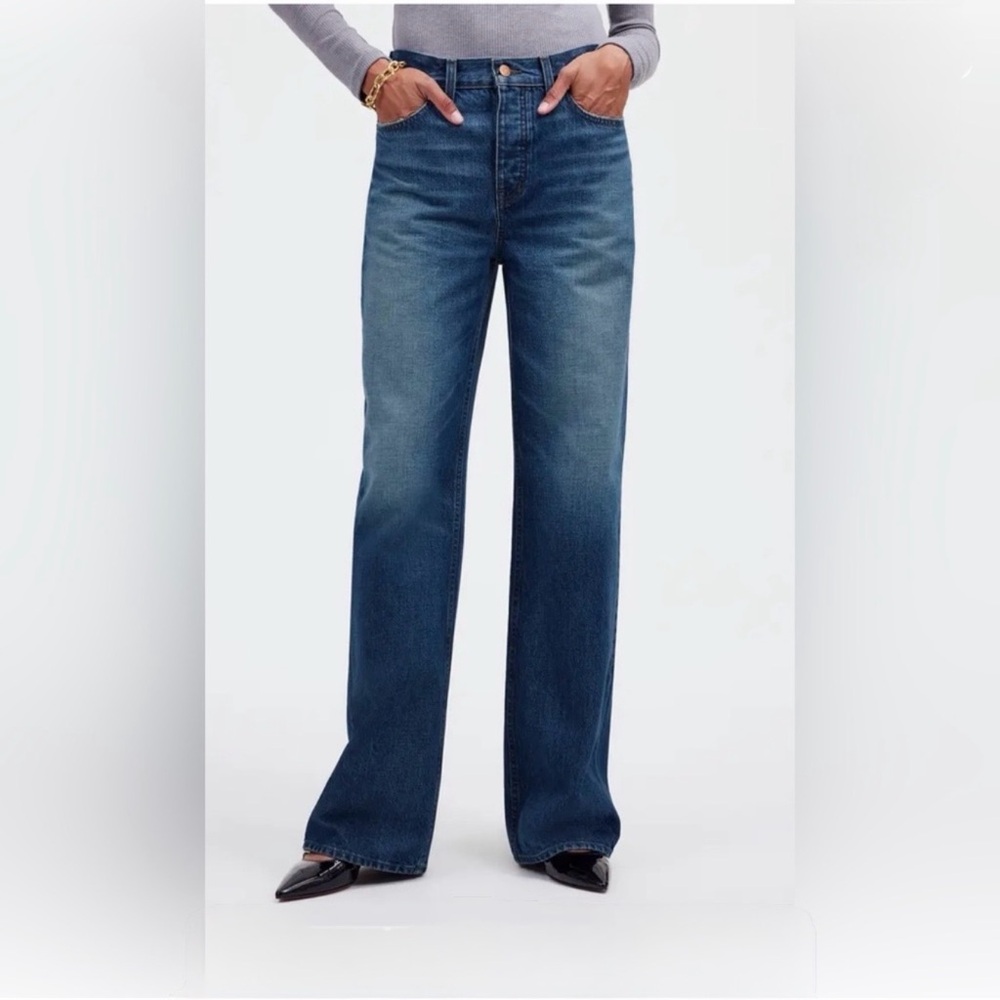 Madewell Low Slung Baggy jeans - Moffatt wash -Size 25 petite - Picture 2 of 7